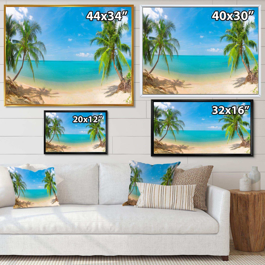 Tropical Beach with Coconut Trees