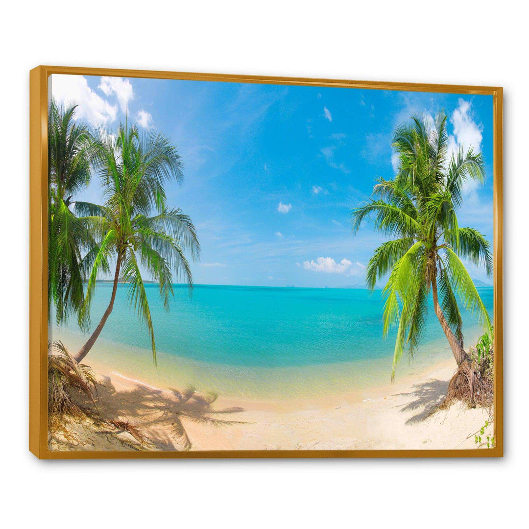 Tropical Beach with Coconut Trees