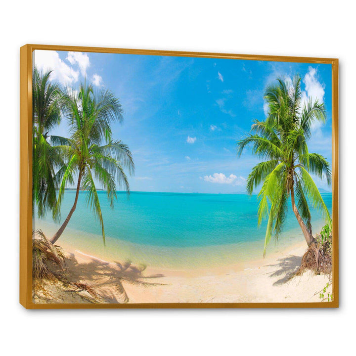 Tropical Beach with Coconut Trees