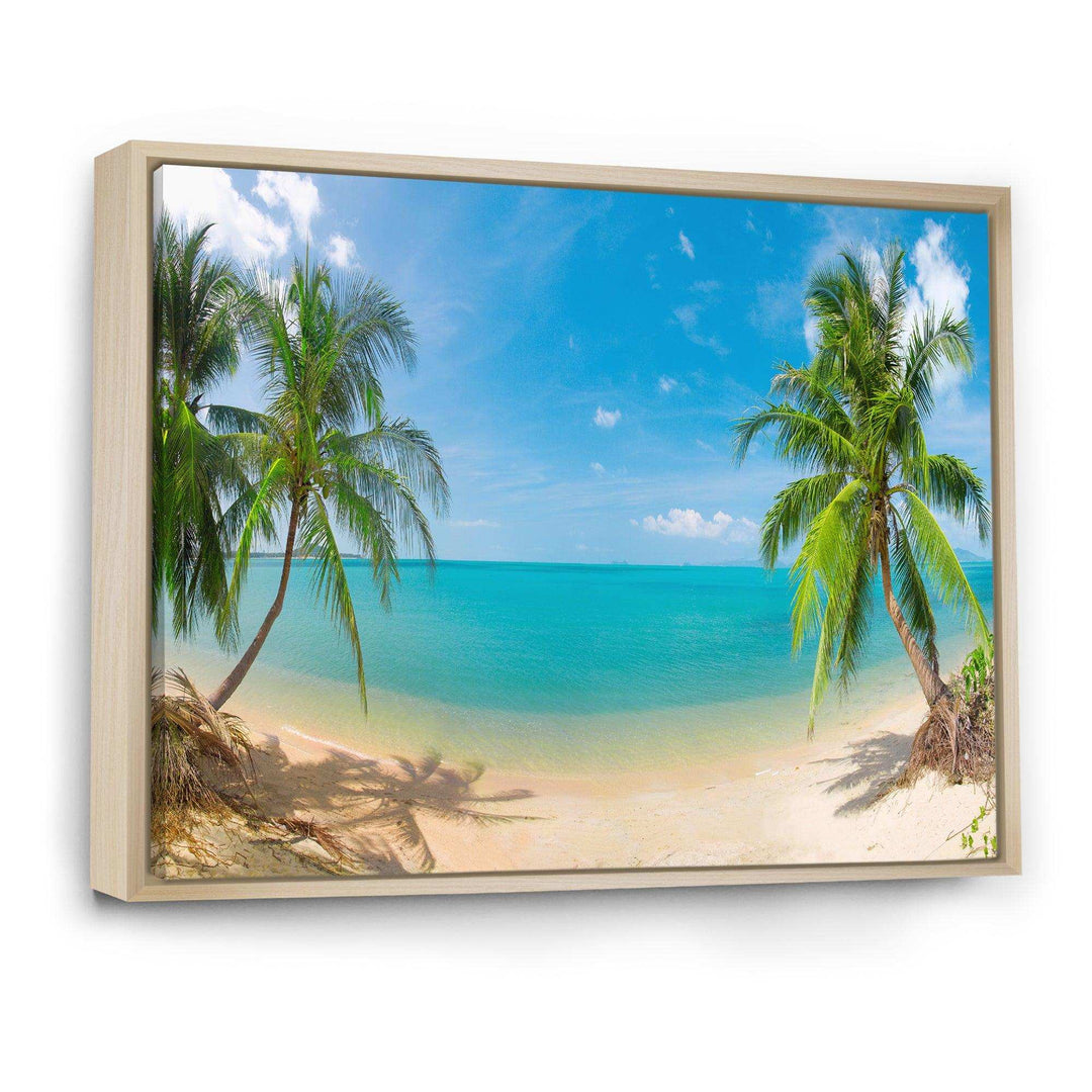 Tropical Beach with Coconut Trees