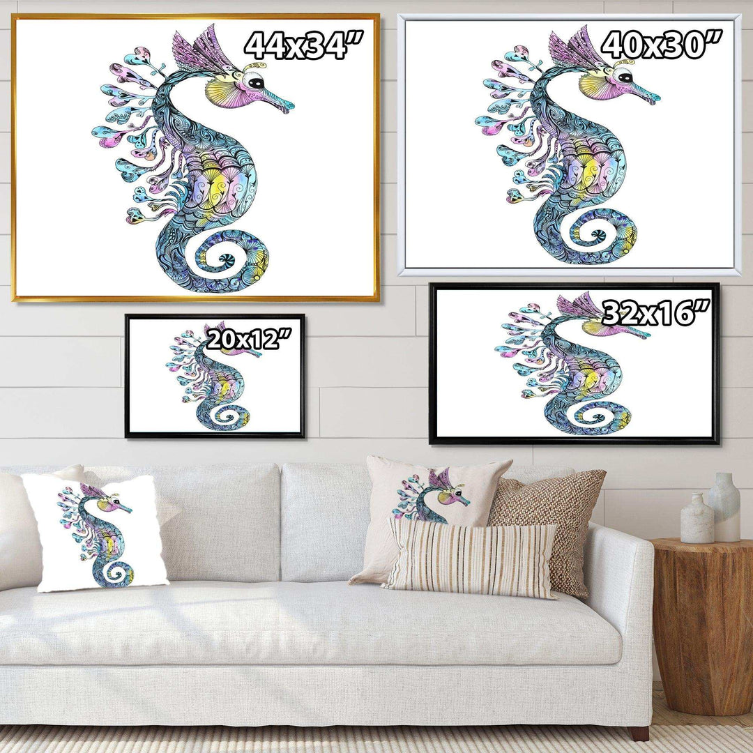 Colorful Seahorse Watercolor