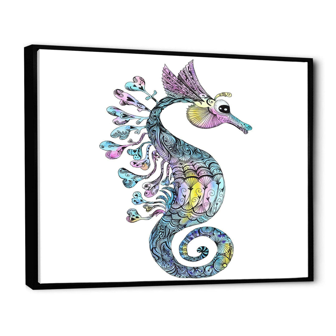 Colorful Seahorse Watercolor