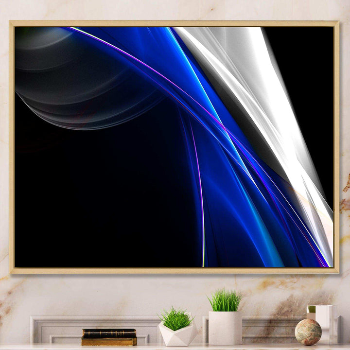Glittering Blue Pattern - Modern Wall Art Prints