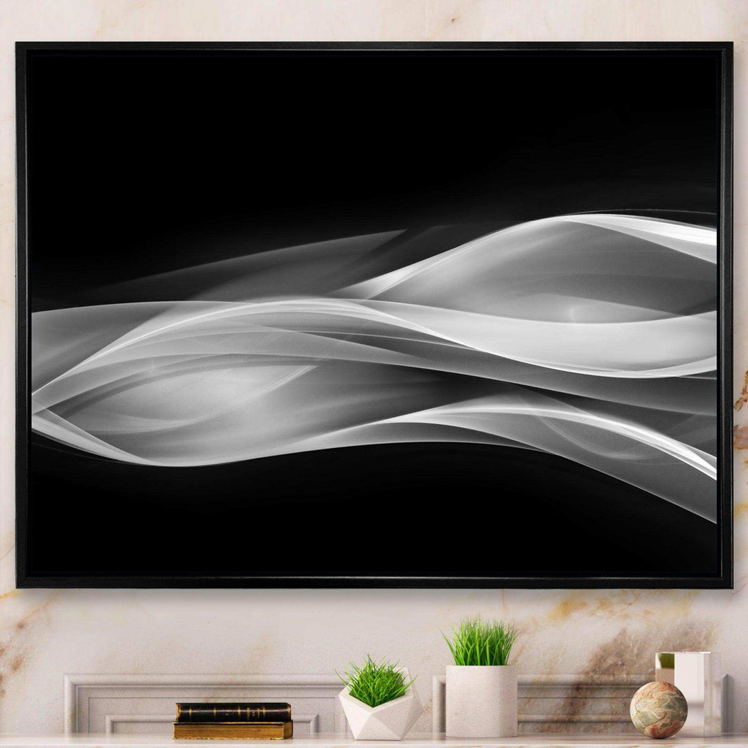 Glittering Silver Pattern - Modern Canvas Wall Art