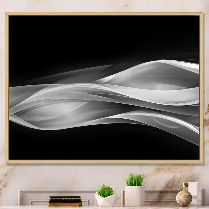 Glittering Silver Pattern - Modern Canvas Wall Art