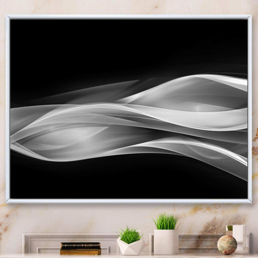 Glittering Silver Pattern - Modern Canvas Wall Art