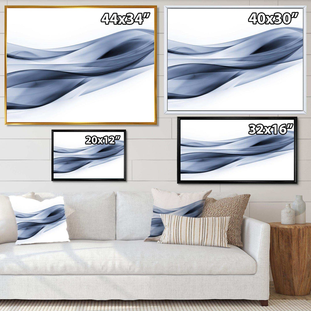 Glittering Light Blue Pattern - Modern Canvas Wall Art