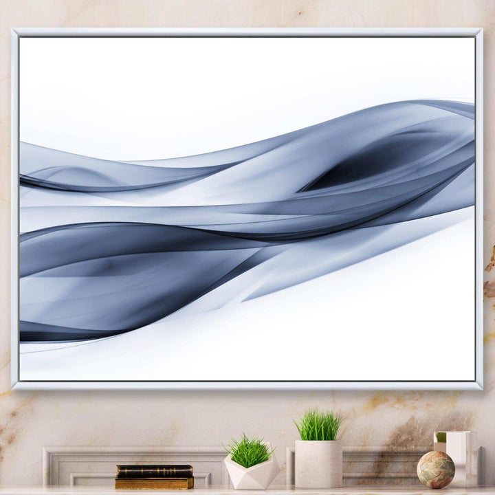 Glittering Light Blue Pattern - Modern Canvas Wall Art