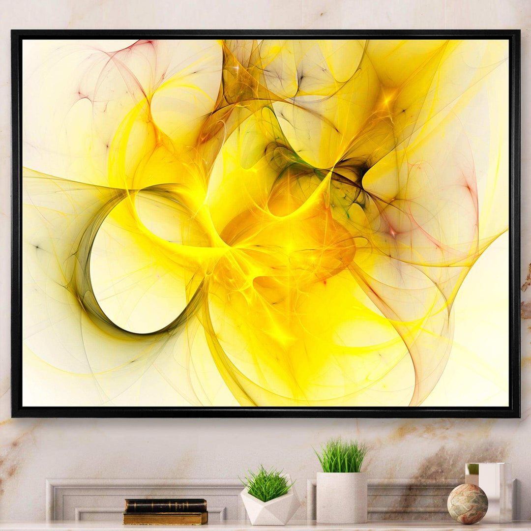 Light Yellow Nebula Star - Modern Wall Art Prints