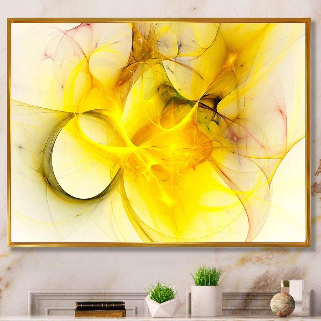 Light Yellow Nebula Star - Modern Wall Art Prints