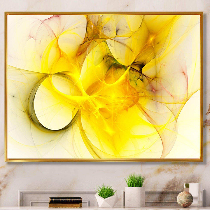 Light Yellow Nebula Star - Modern Wall Art Prints
