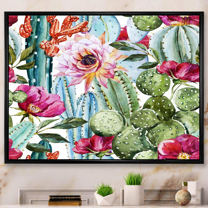 Cactus Pattern Watercolor