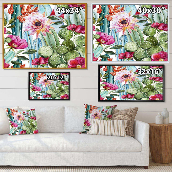 Cactus Pattern Watercolor