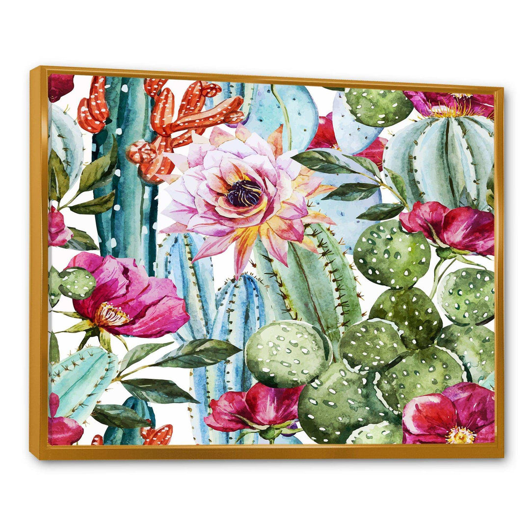 Cactus Pattern Watercolor