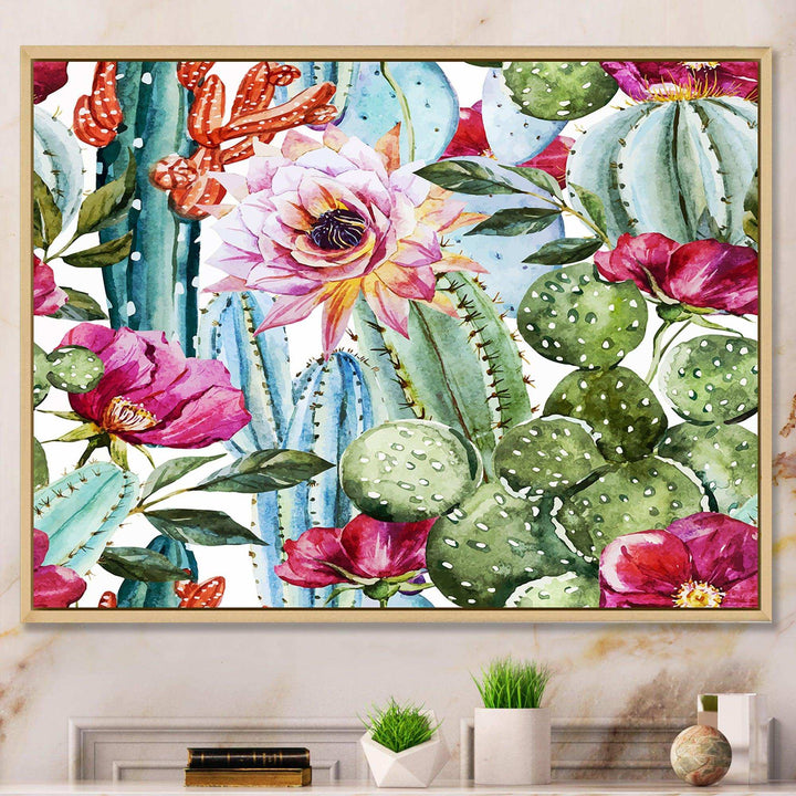 Cactus Pattern Watercolor