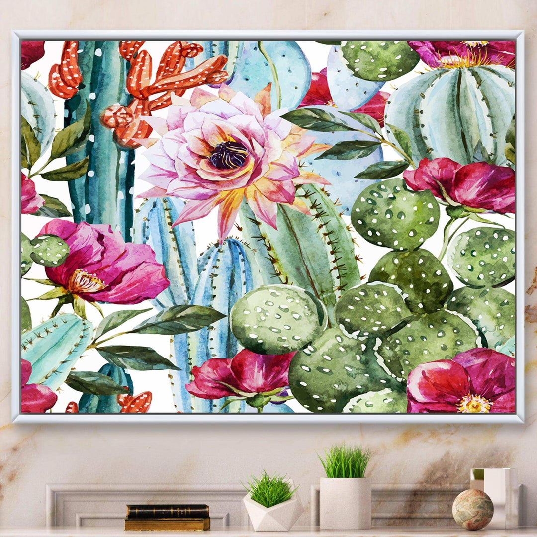 Cactus Pattern Watercolor