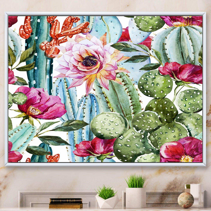 Cactus Pattern Watercolor