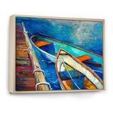 Boats and Pier in Blue Shade
