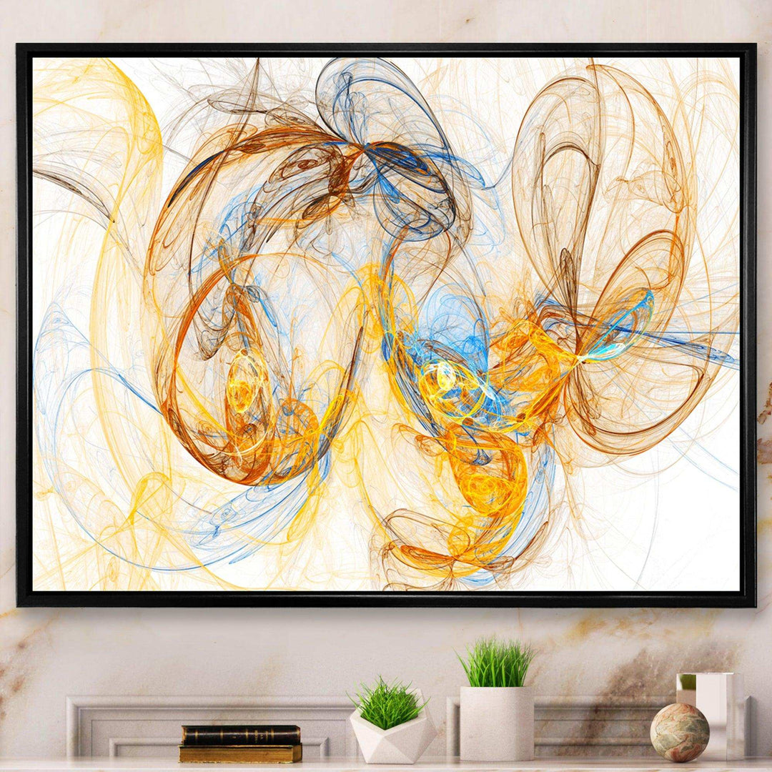 Billowing Smoke Yellow - Modern Canvas Wall Art