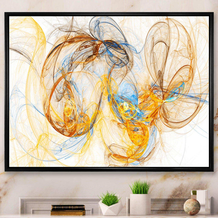 Billowing Smoke Yellow - Modern Canvas Wall Art