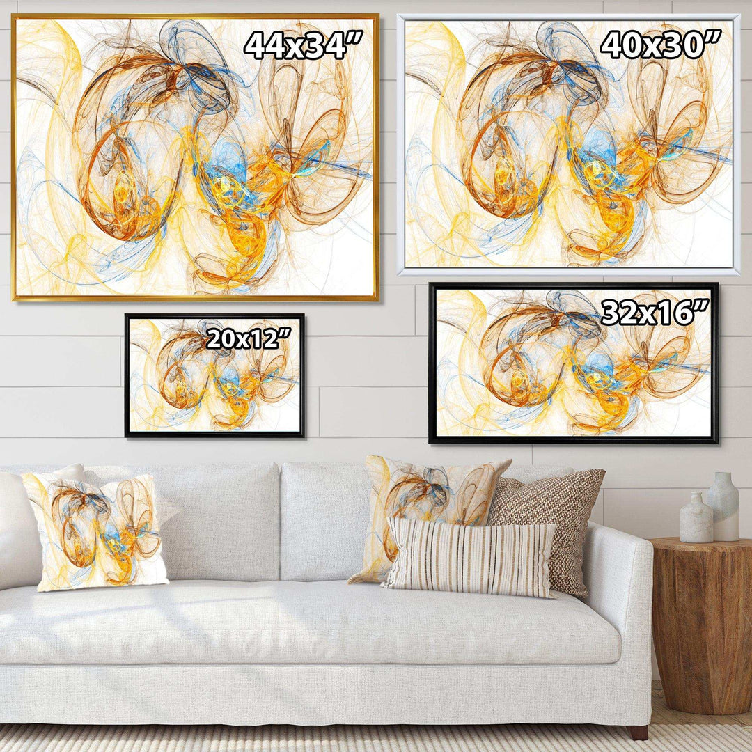 Billowing Smoke Yellow - Modern Canvas Wall Art