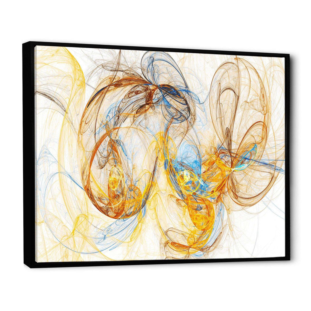 Billowing Smoke Yellow - Modern Canvas Wall Art