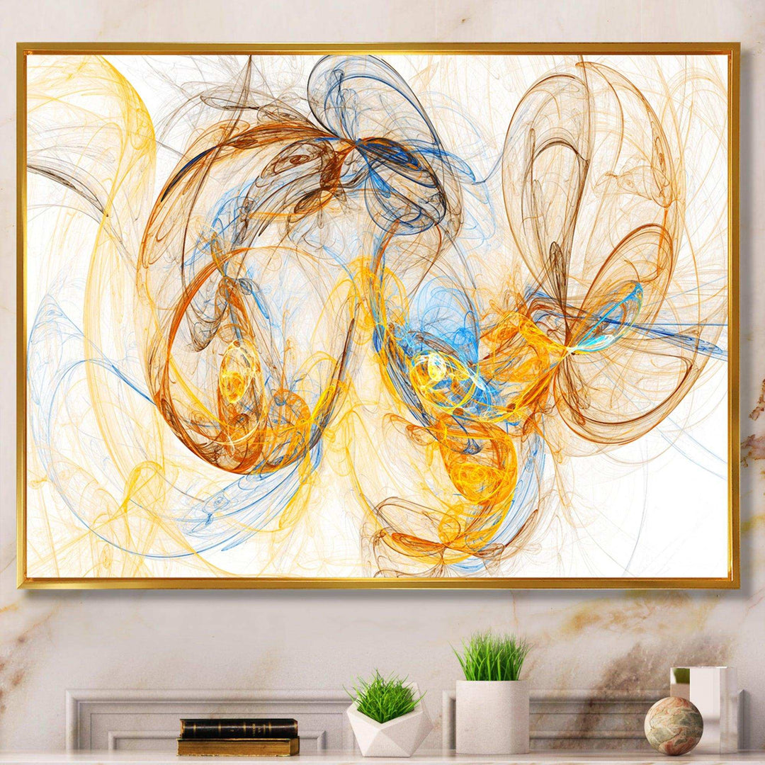 Billowing Smoke Yellow - Modern Canvas Wall Art