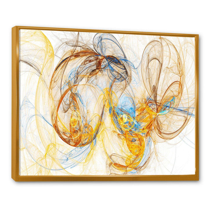Billowing Smoke Yellow - Modern Canvas Wall Art