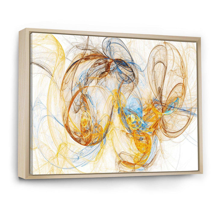 Billowing Smoke Yellow - Modern Canvas Wall Art