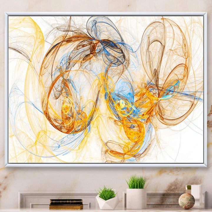 Billowing Smoke Yellow - Modern Canvas Wall Art