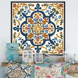 Mediterranean Tiles In Retro Blue IV