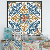 Mediterranean Tiles In Retro Blue V