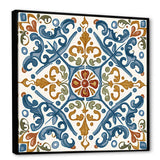 Mediterranean Tiles In Retro Blue V