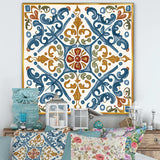 Mediterranean Tiles In Retro Blue V