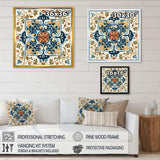 Mediterranean Tiles In Retro Blue VIII