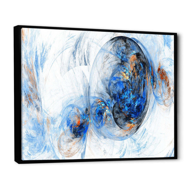 Colored Smoke Dark Blue - Modern Bedroom Wall Art