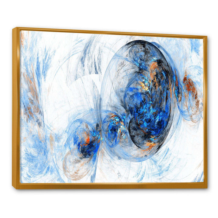 Colored Smoke Dark Blue - Modern Bedroom Wall Art