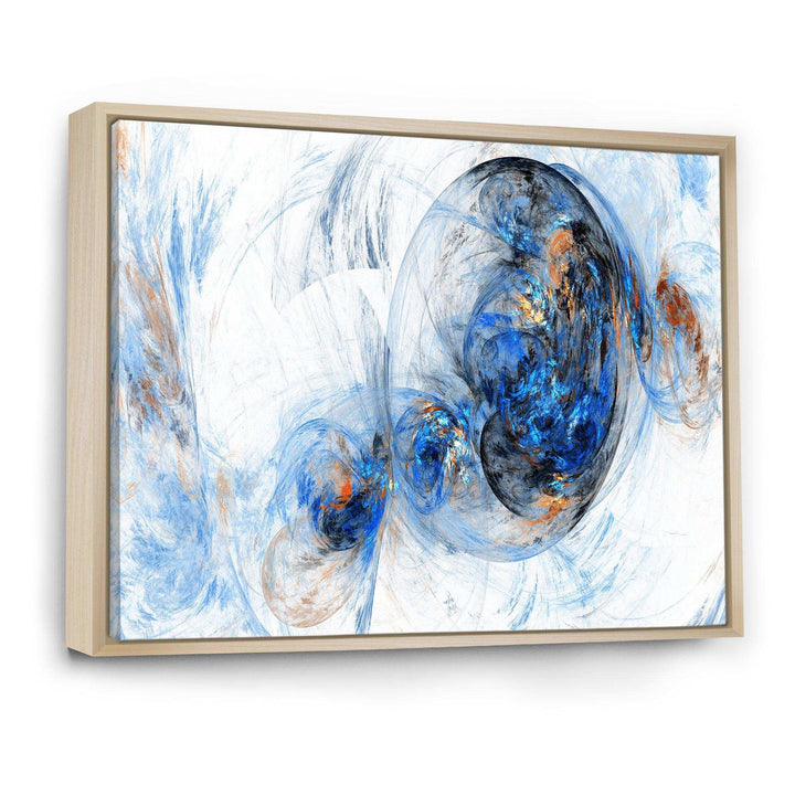 Colored Smoke Dark Blue - Modern Bedroom Wall Art