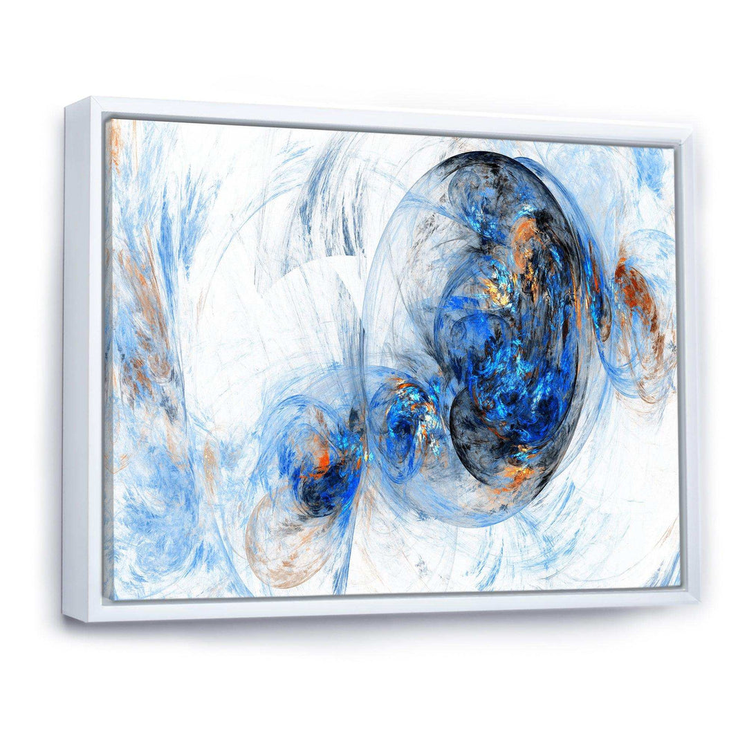Colored Smoke Dark Blue - Modern Bedroom Wall Art