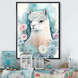 Flower Alpaca Watercolour I