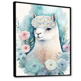 Flower Alpaca Watercolour I