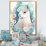 Flower Alpaca Watercolour I