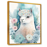 Flower Alpaca Watercolour I