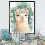 Flower Alpaca Watercolour III