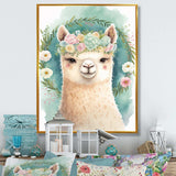 Flower Alpaca Watercolour III