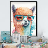 Cool Alpaca With Sunglasses Watercolour IV