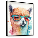 Cool Alpaca With Sunglasses Watercolour IV