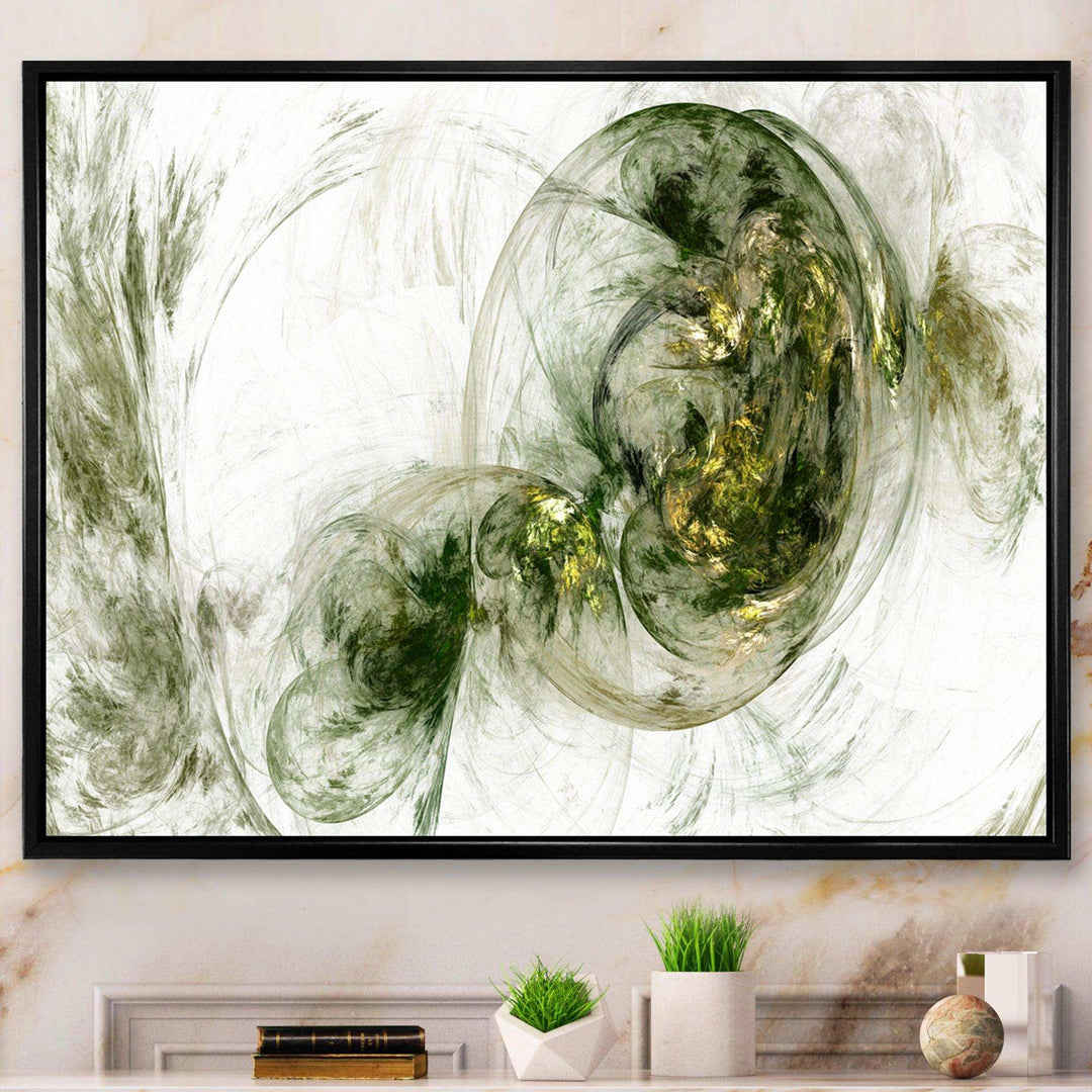 Colored Smoke Green - Modern Living Room Wall Decor