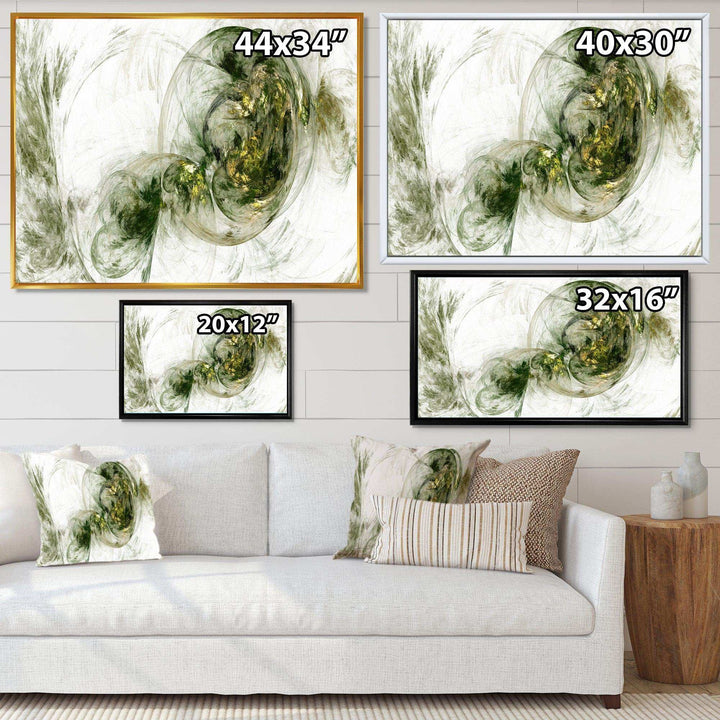 Colored Smoke Green - Modern Living Room Wall Decor