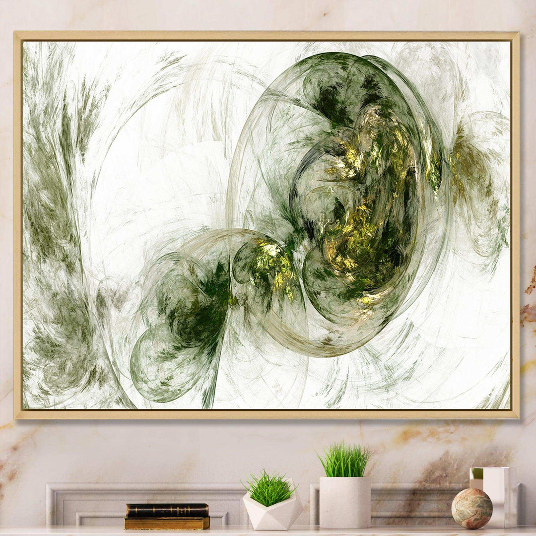 Colored Smoke Green - Modern Living Room Wall Decor